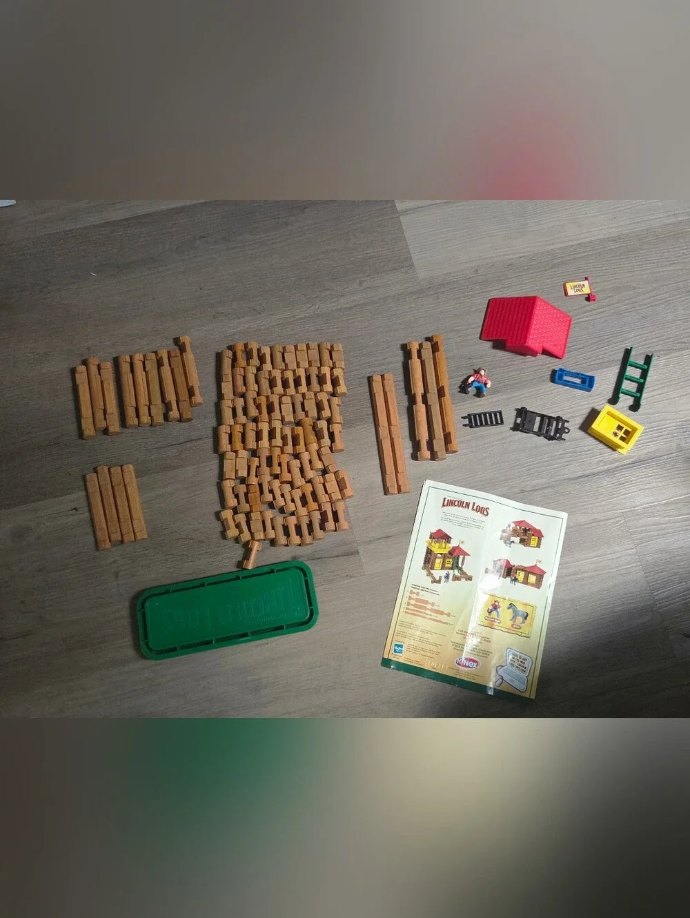 The Original Lincoln Logs Frontier Junction Building Set Canister - Bin 1M